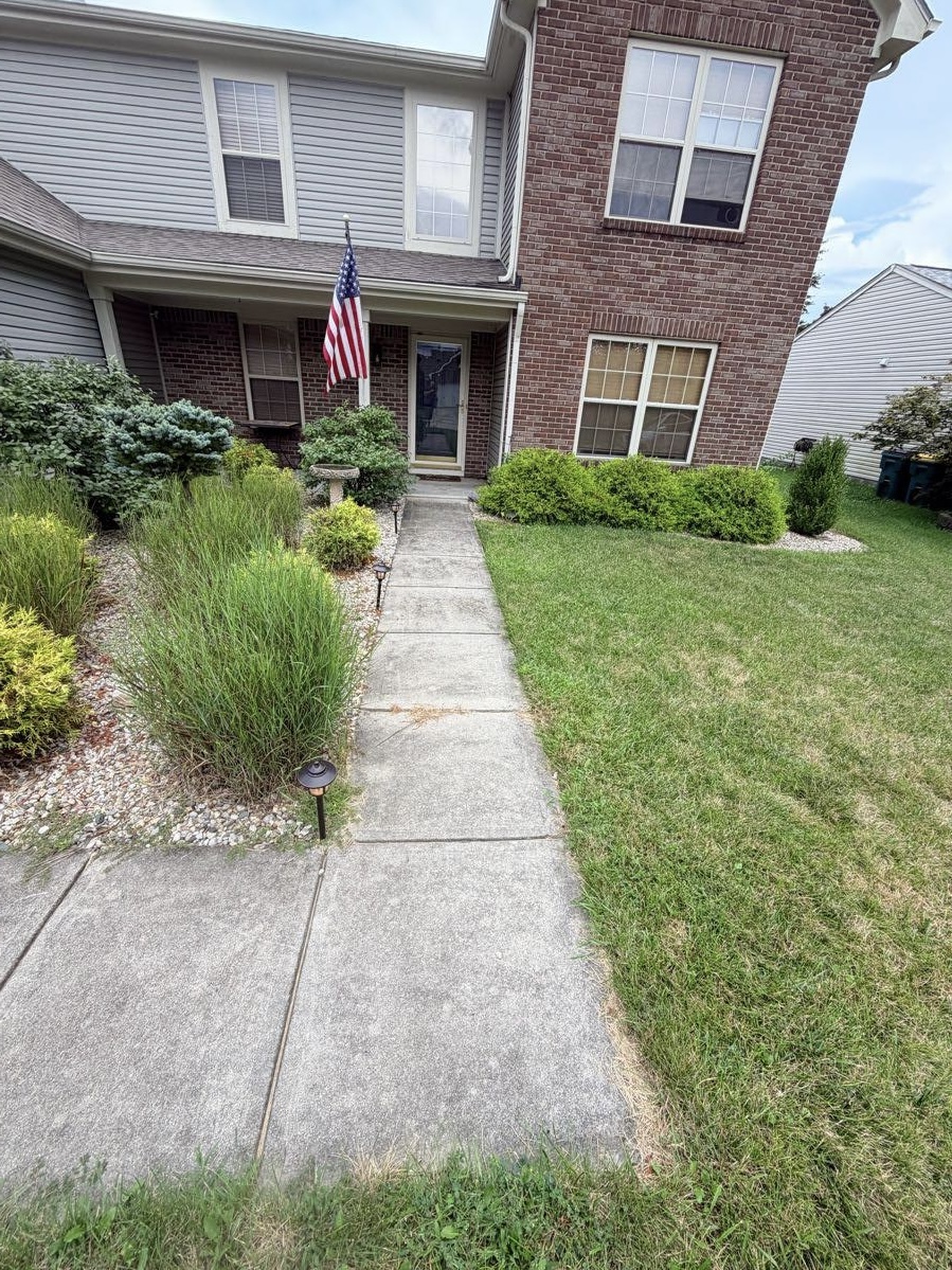 Front walkway before pressure washing