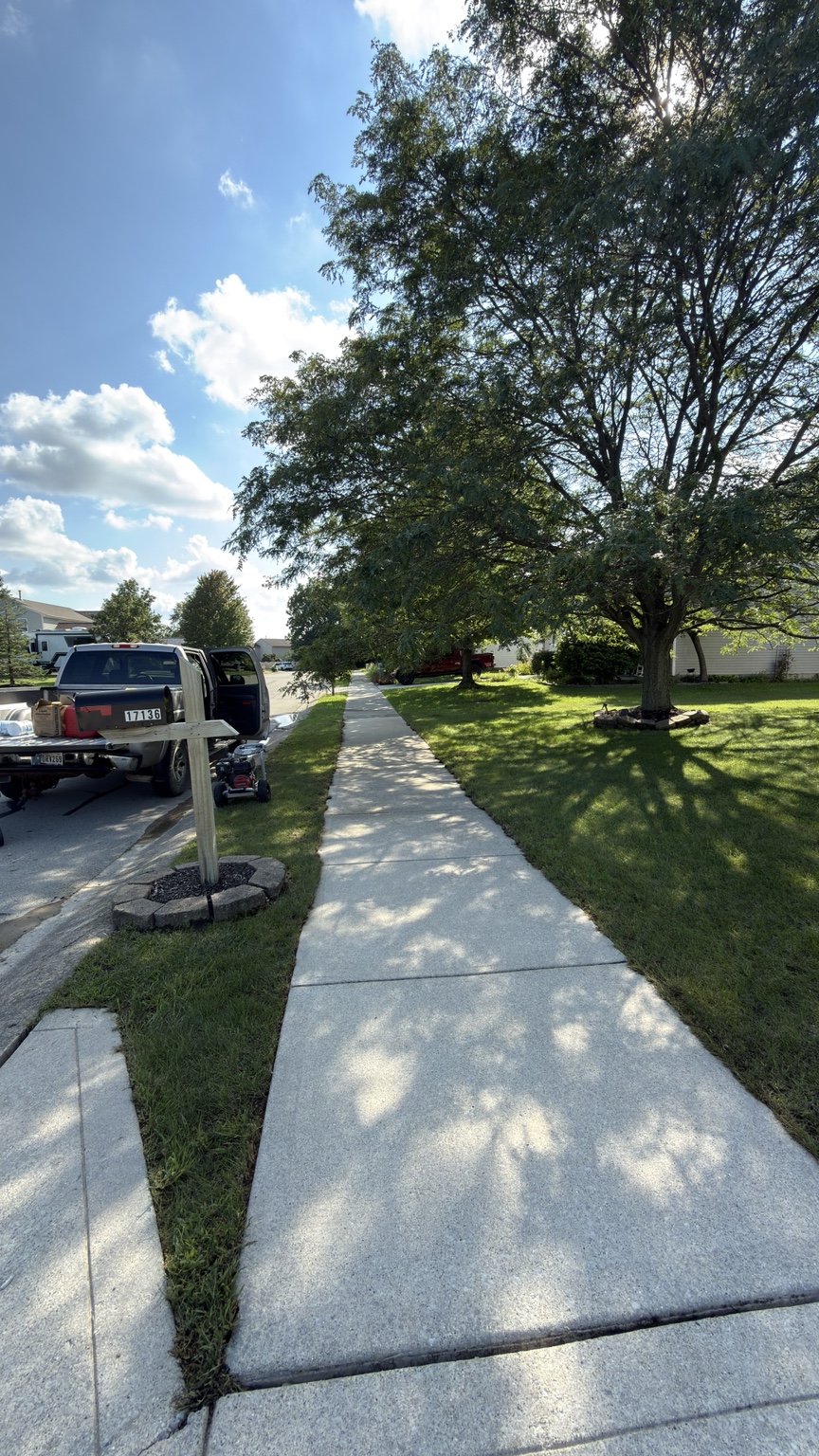 Sidewalk after cleaning